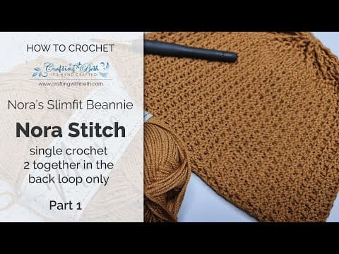 Part 1: Learn to crochet the Nora stitch - single crochet 2 together in the back loop only stitch