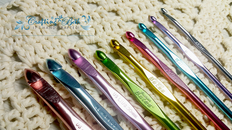 Loving my new Susan Bates Inline Crochet Hooks - Crafting with Beth